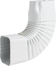 Downspout Gutter Elbows 2"X3", Angle of 90 Degrees, Low Gloss White Style