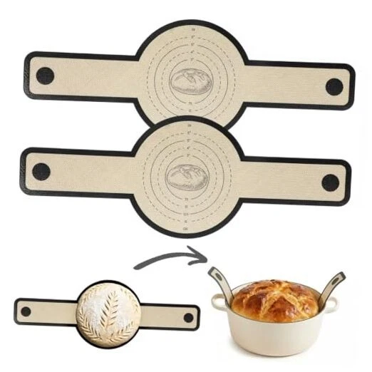 Silicone Baking Mat For Dutch Oven,2 Pcs Sourdough Silicone Bread Sling,Oval
Opens in a new window o