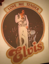 ELVIS LOVE ME TENDER VINTAGE 1970's ROCK IRON ON TRANSFER -NICE, B-18
