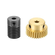 Worm Gear Set 0.5 Module 1:30 Reduction Rate(Gear-3mm Bore, Rod 4mm Bore)