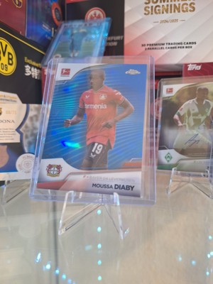 2022-23 Topps Chrome Bundesliga Blue Wave Refractor /180 Moussa Diaby Leverkusen