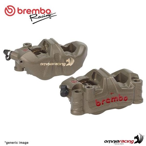 Pinza de freno trasera Brembo Supersport CNC P2 34 negra 84 mm + soporte Yamaha - Imagen 4 de 5