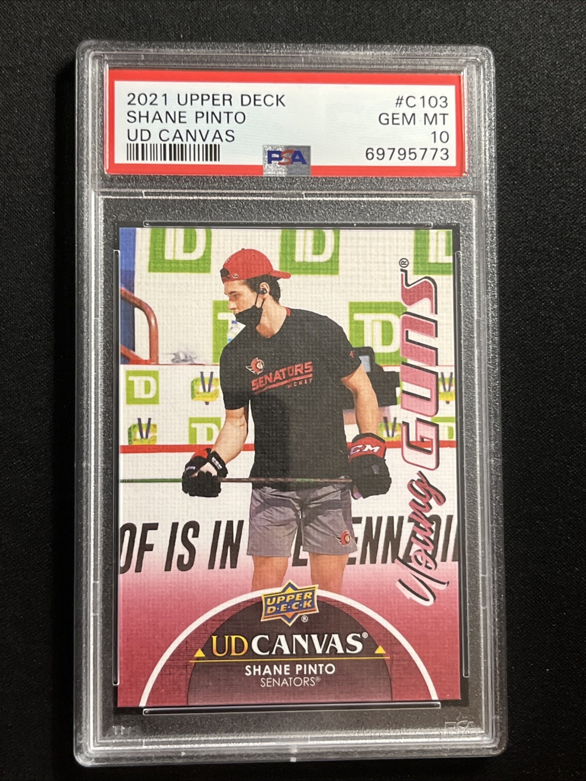 21-22 UD Series 1 Hockey Young Guns Canvas C103 Shane Pinto PSA 10