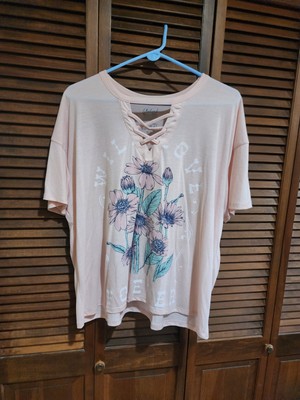 Weekend Soul Peach Tee, Will Love Forever, Sz XXL 5926