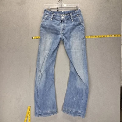 VTG Levis Engineered Jeans Womens Blue Twisted Zip Fly Altered Hem Fits 26x30 - Photo 1/4