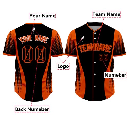 Baseball Sports Team Jersey Custom Baseball Jersey Personalized Name, Number - Picture 16 of 19
