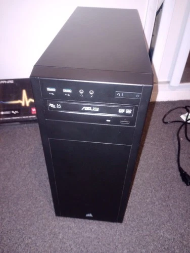 Gaming Desktop Corsair Asus Board W10PRO 16GB New 500GB Crucial SSD RX570OC i5