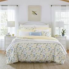 Home - Twin Duvet Cover Set, Cotton Sateen Reversible Bedding with Matching