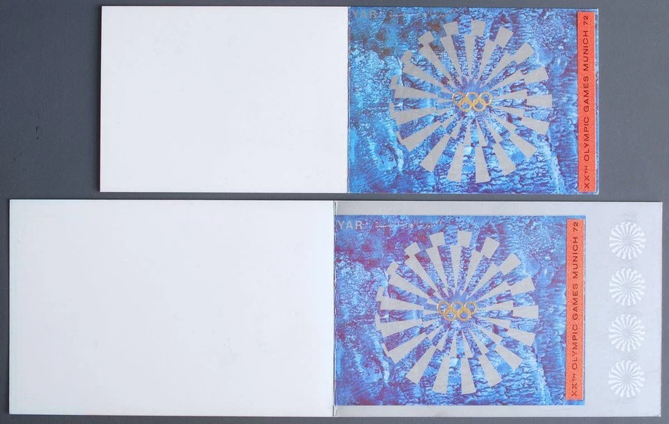 YEMEN YAR 1971 OLIMPIADAS, XF MNH/** Perf + Imperf folleto de lámina de oro puro, deportes Foto 4 de 4