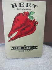 (1) empty vintage seed packet The CARD SEED Company Fredonia N.Y.  NOS