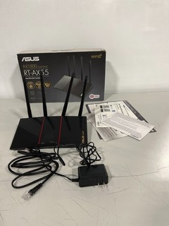 ASUS RT AX55 AX1800 Dual Band WiFi 6 Router Black (90IG06C0 BA1100) new