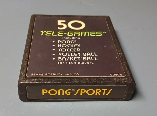 Atari 2600 Game - Pong Sports - Game Only - Scarce - Clean, Tested, & Working