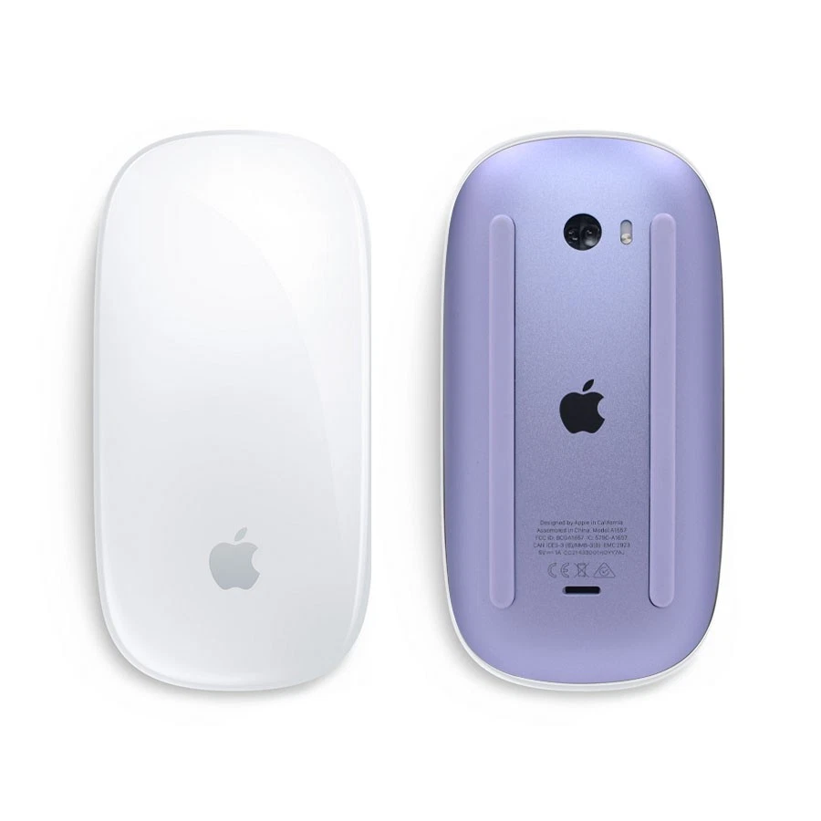 New Apple Magic Mouse V2 A1657 w/Purple Base (White/Silver) - Bulk - Image 3 of 3