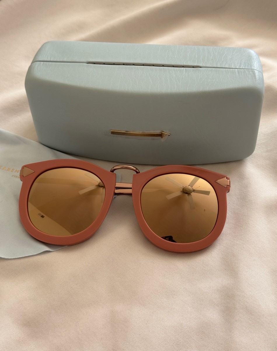 Karen Walker Pink Sunglasses Super Lunar Round monochromatic 