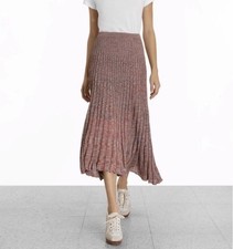 Zimmermann Skirt Size 2/AU 12/US 8 Botanica Mouline Pleat Knit A-line Midi Skirt