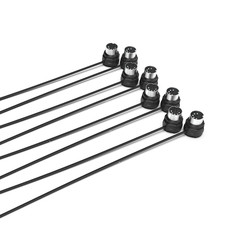 MIDI Cable 4-Pack - 2FT / 60Cm, 5-Pin DIN, Low-Profile - Mirrored 45-Degree Angl