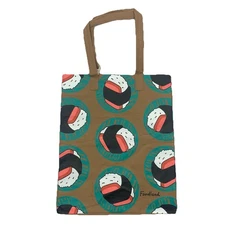 Fun Musubi Hawai’i Foodland Reusable Washable Grocery Tote Bag, 14”x12”x7”