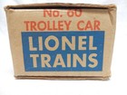 POSTWAR LIONEL No. 60 LIONELVILLE RAPID TRANSIT TROLLEY IN OB, C-7 EX+ — photo 9