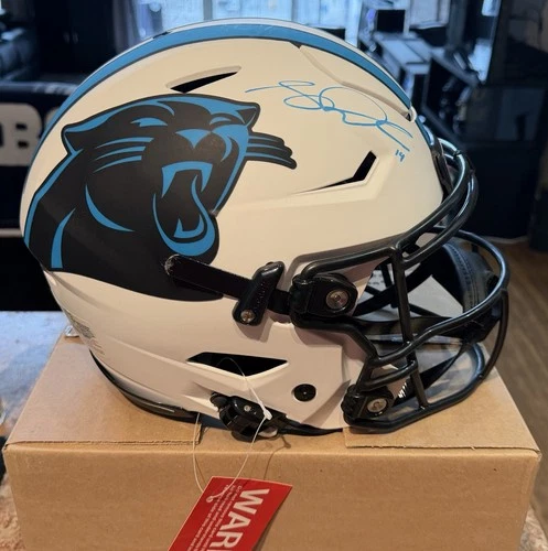 Sam Darnold Signed Carolina Panthers Lunar Eclipse F/S Speed Rep Helmet BAS COA