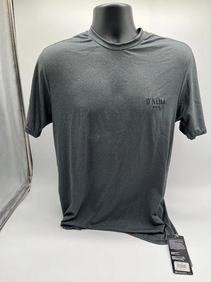 O’Neill Mens Small Slim Fit Performance Sun Shirt Gray UPF Short Sleeve