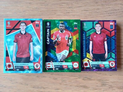 Match Attax EURO 2024 Crystal Blue / Emerald Green & Purple Sapphire Parallel