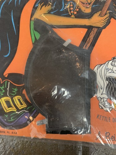 Centrotavola bollitore vintage Beistle Halloween strega nido d'ape 12" nuovo con scatola pre UPC NOS - Foto 6 di 11
