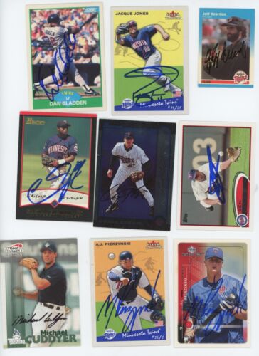 Lot of 50 Minnesota Twins Fleer/Upper Deck Signed/Autographed Trading Cards
