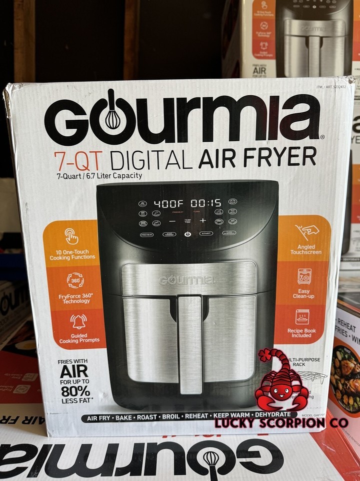Gourmia 7 Quart Digital Air Fryer GAF798 Fryforce 360° Technology
