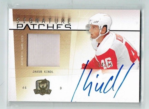 09-10 UD Upper Deck The Cup Signature Patches Jakub Kindl /75 Patch Auto