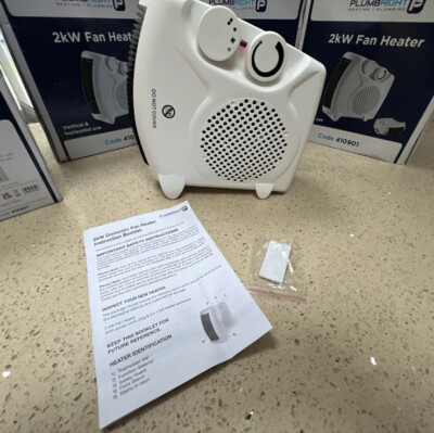 Sanitär rechts 2kW Heizlüfter vertikal & horizontal Nutzung Heizung Sanitär Co 410901