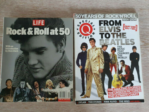 ELVIS PRESLEY LOT 2 MAGAZINES - LIFE- ROCK AND ROLL AT 50 - Q -SPECIAL EDITION - Photo 1/2
