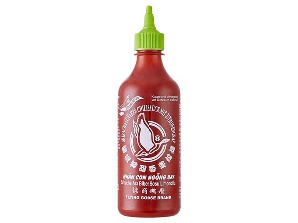 455Ml Scharfe Sriracha Chilisauce Mit Zitronengras Flying Goose Brand 52% Chili-image