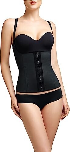 Squeem Perfectly Curvy Waist Trainer Open Bust Vest 26MV Black 2XL - XXL - Picture 2 of 7