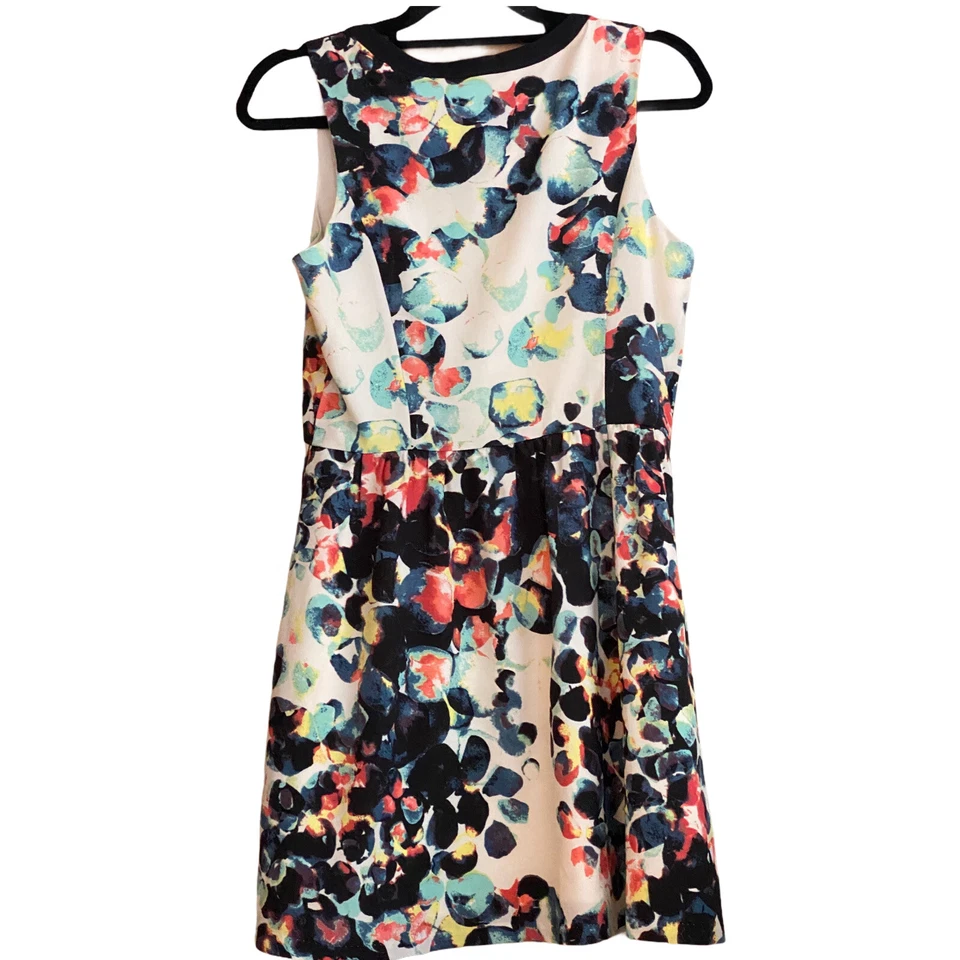 Mac & Jac Womens Multicolor Splatter Floral Sleeveless A Line Casual Dress Sz L - Image 4 of 4
