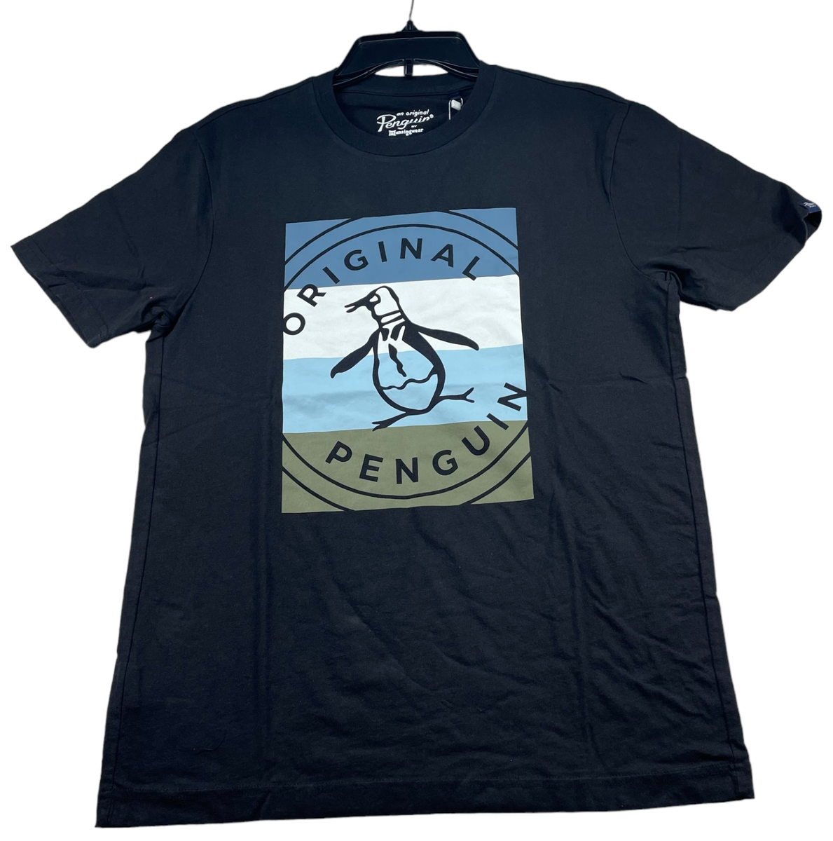 【OPENING PROJECT】 Our White Penguin T Shirt - Black Penguin Shirt Mens size Small Black Penguin Logo Short