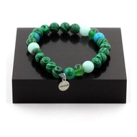 Steine Und Mineralien. Armband Perlen Amazonit + Chrysokoll + Malachit + Achat