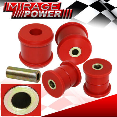 For 98-05 Subaru WRX Rear Lower Control Arm Red Polyurethane Bushing Set Upgrade