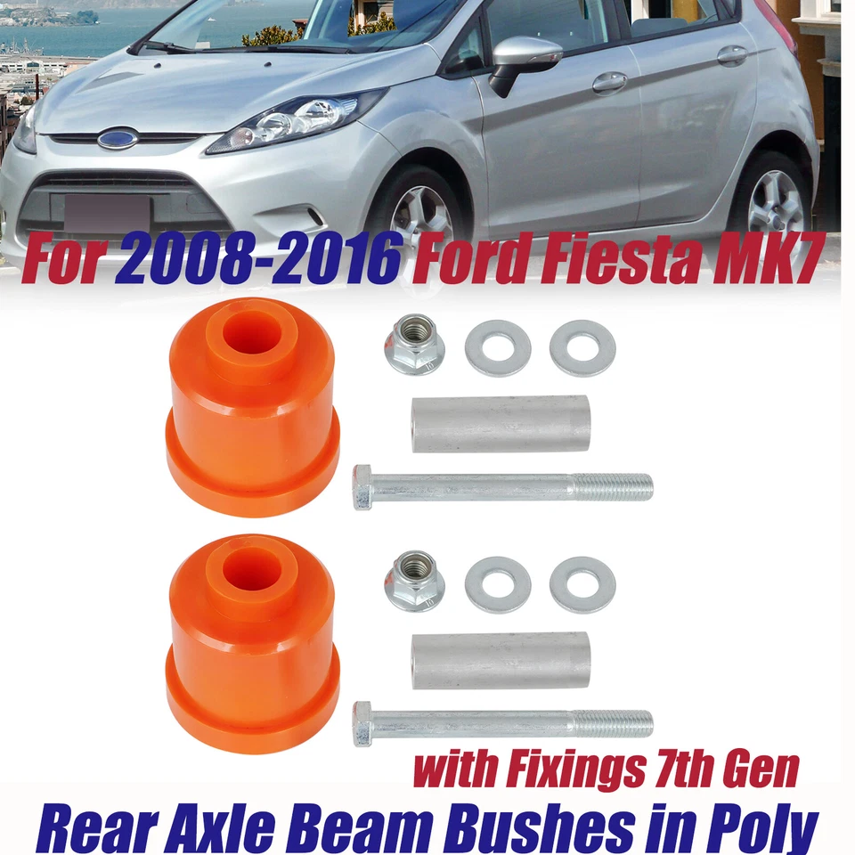 For 2008-2016 Ford Fiesta MK7 Rear Axle Beam Bushes in Poly with Fixings 2 Sets - Image 3 of 4
