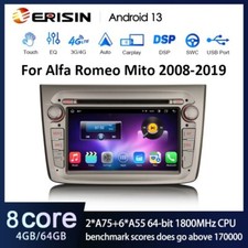 Erisin ES8830M Autoradio GPS Alfa Romeo Mito Android 13 Wifi 4G USB Carplay Dsp