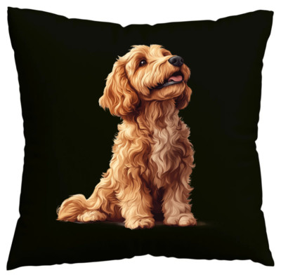 Kissenbezug Golden Doodle Hunderasse Golden Doodle Hundeschule Go Schwarz 403001