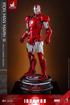 Hot Toys IRON MAN MMS744D64 MARK Ⅲ Red & Chrome 1/6 Version IN