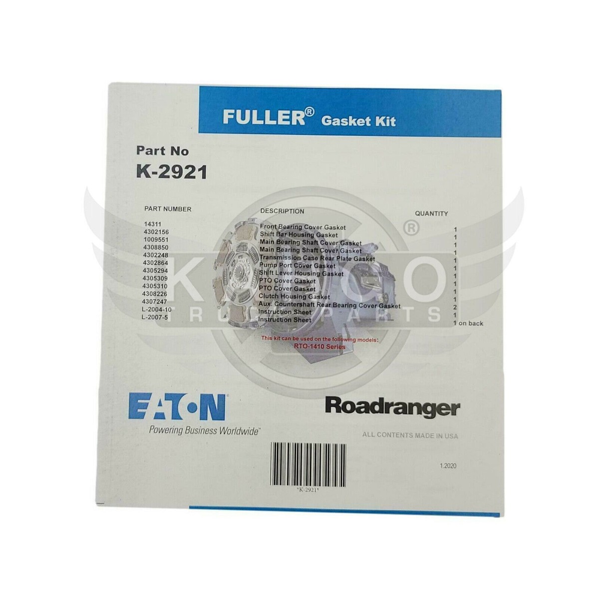 ドッグフード 7110 EATON TRANS GASKET KIT EATON FRO SERIES 10 SPEED K-2921 | eBay