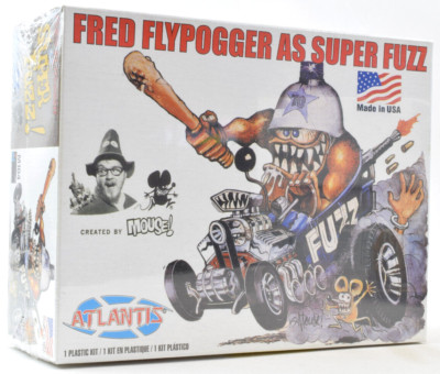 Atlantis Fred Flypogger As Super Fuzz Plastic Model Car Kit W/ Driver M104