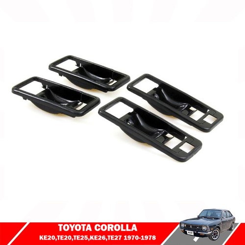 4x For Toyota KE20 KE25 TE20 CELICA TA22 Door Handle Bezel pair black door - Picture 2 of 4