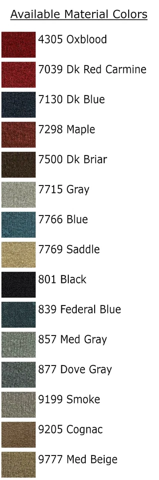 FITS 1983-1995 Chevrolet G30 Van Floor Mat Frt Row 2pc Cutpile - Изображение 3 из 4