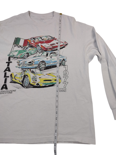 Camisa J Galt Hombre Talla Única Blanca Italia 1977 Esposizione Macchine Torino - Imagen 9 de 10