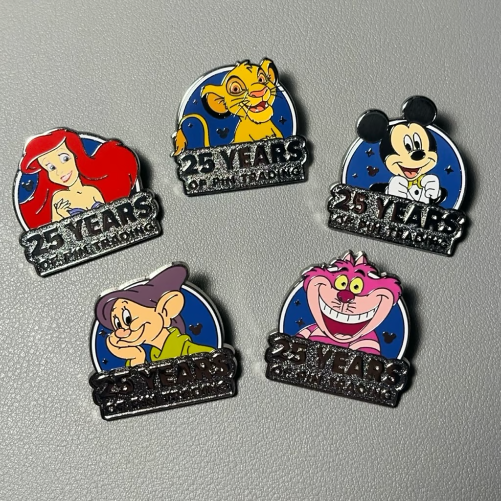 Disney WDW 25th Anniversary Pin Trading Hidden Mickey Set 170916  