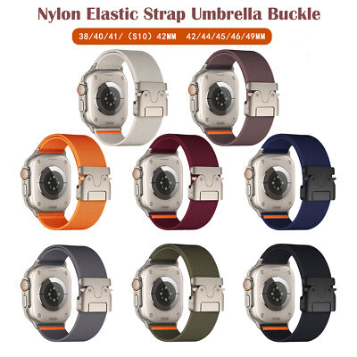 Nylon Elastic Armband Strap For Apple Watch Series 10 9 8 7 6 5 4 3 2 1 SE Ultra