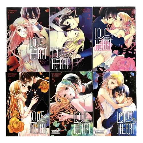 Love and Heart Volume 1-6 Lot Chitose Kaido English Manga Anime Set - Picture 1 of 16