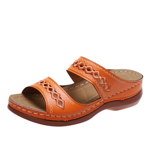 Sandali donna casual ortopedici zeppa donna estivi comodi scarpe basse misura - - Foto 24 di 32